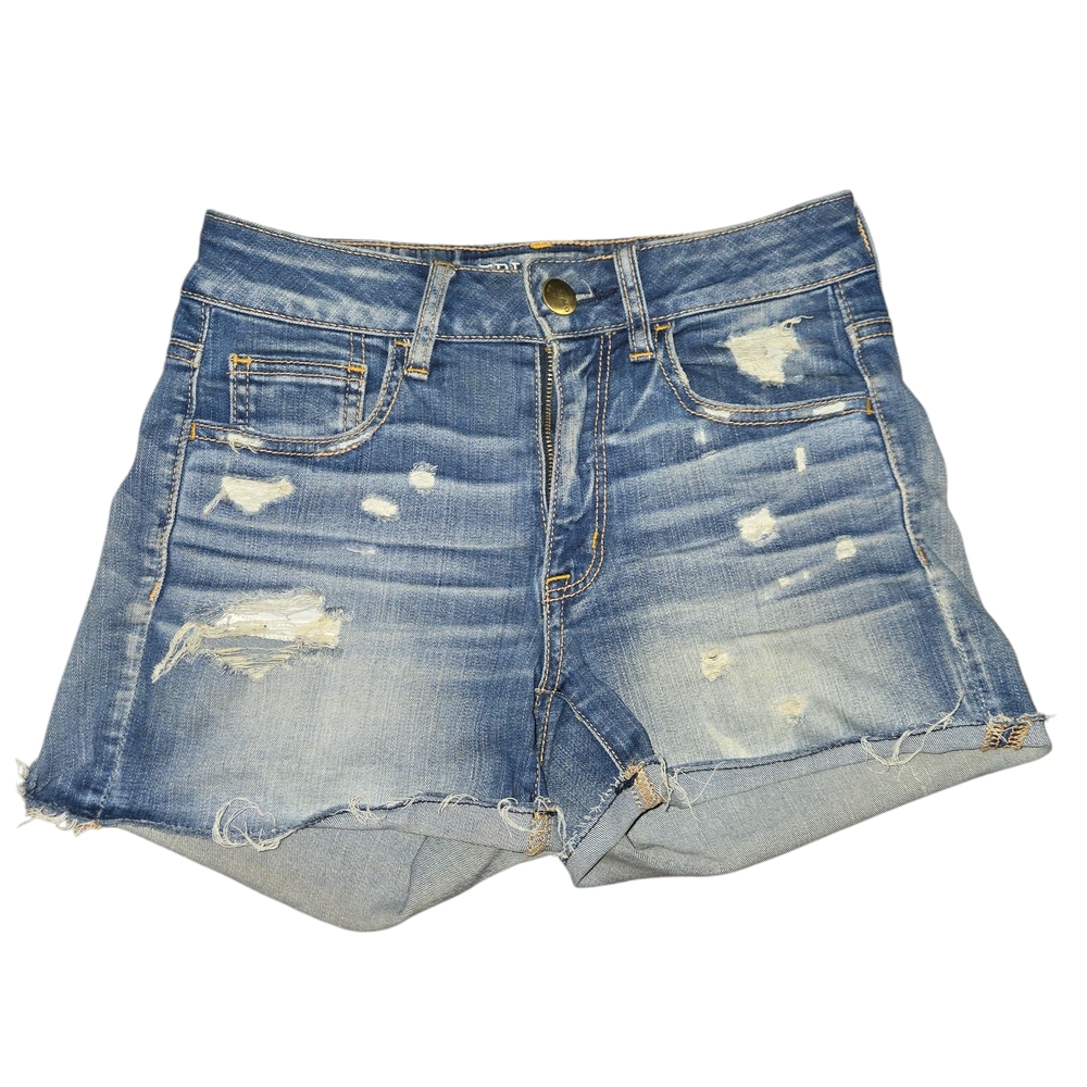 American Eagle Blue Distressed Jean Shorts